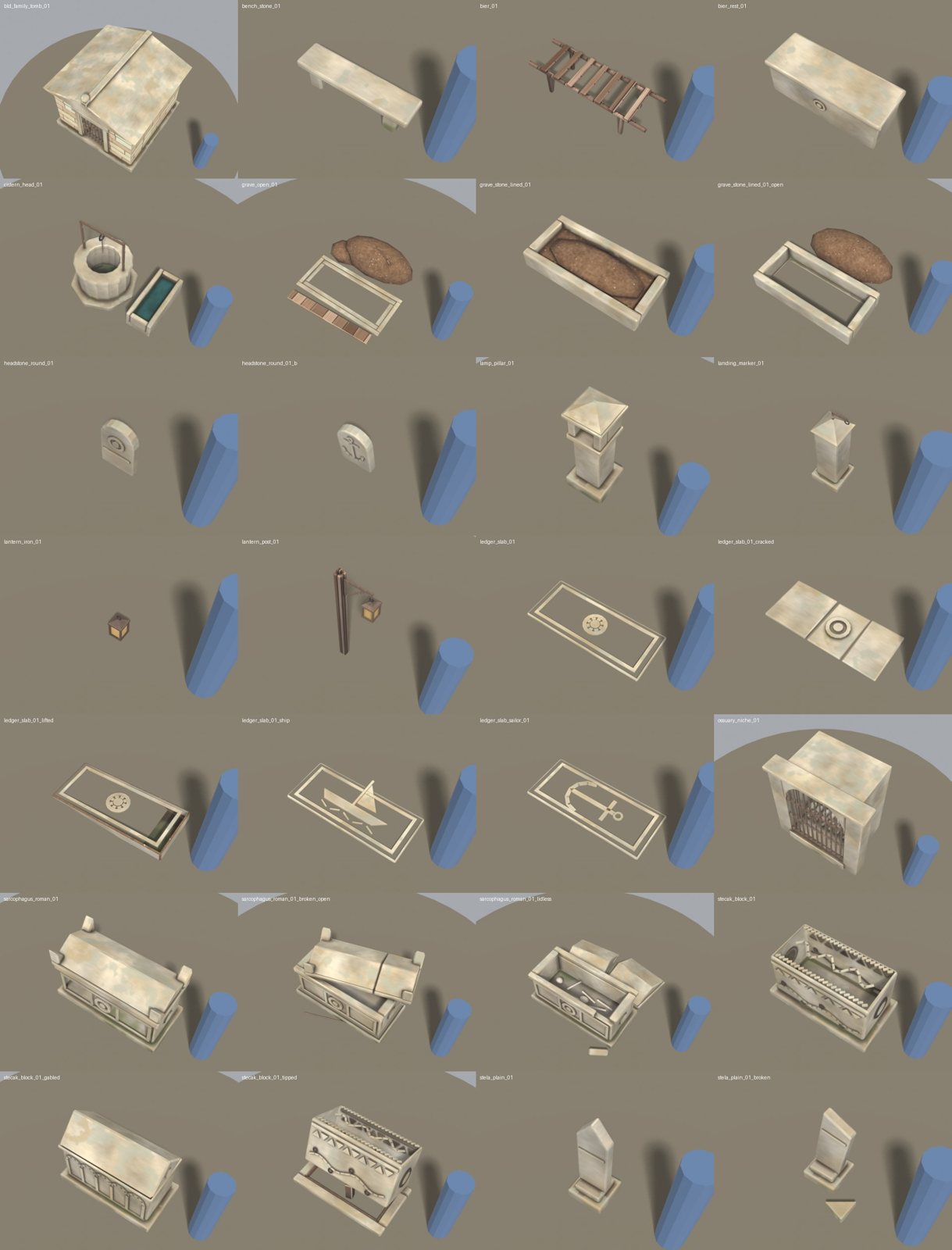 Cemetery prop kit